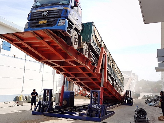 黑龙江移动式翻板卸车机